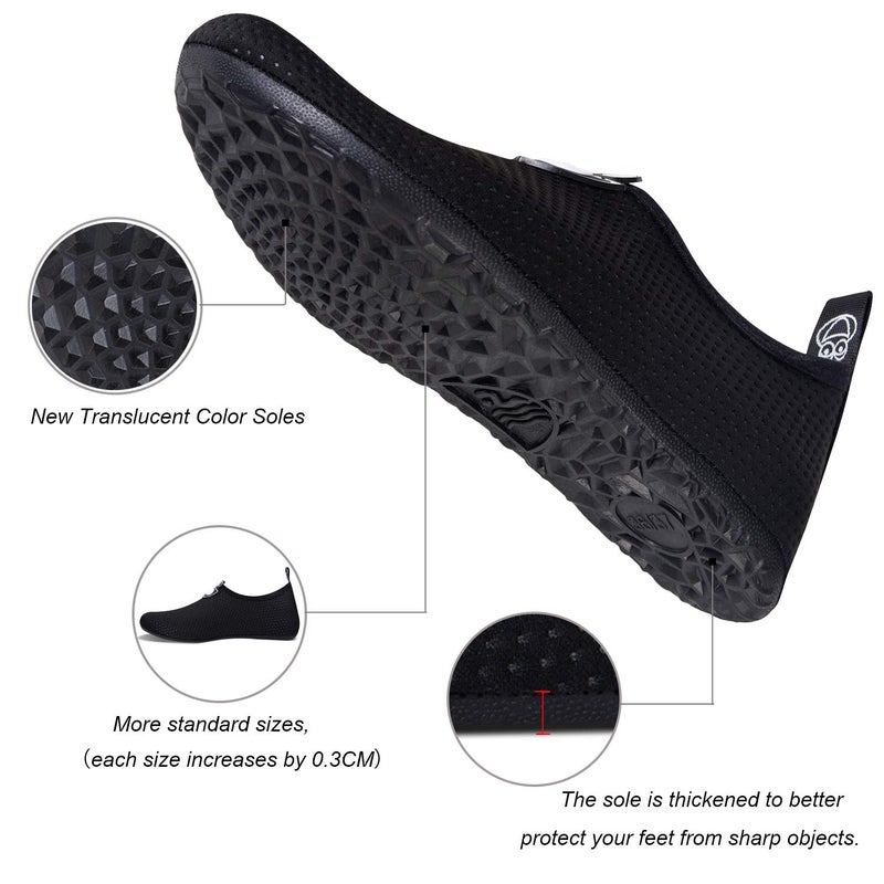 WateLves Water Shoes for Womens Mens Barefoot Quick-Dry Aqua Socks for Beach Swim Surf Yoga Exercise Camping Must Haves (Dots Black, 40/41) - Image 5